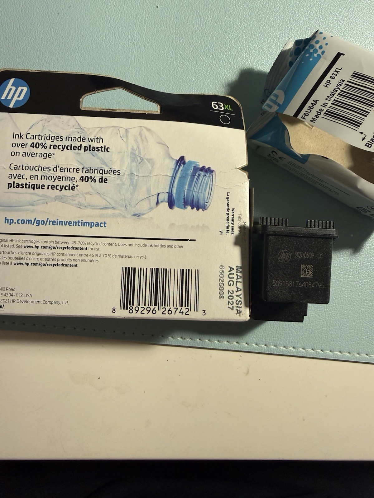 HP 63XL High Yield High Yield – Black (F6U64AN). Exp 08/2027