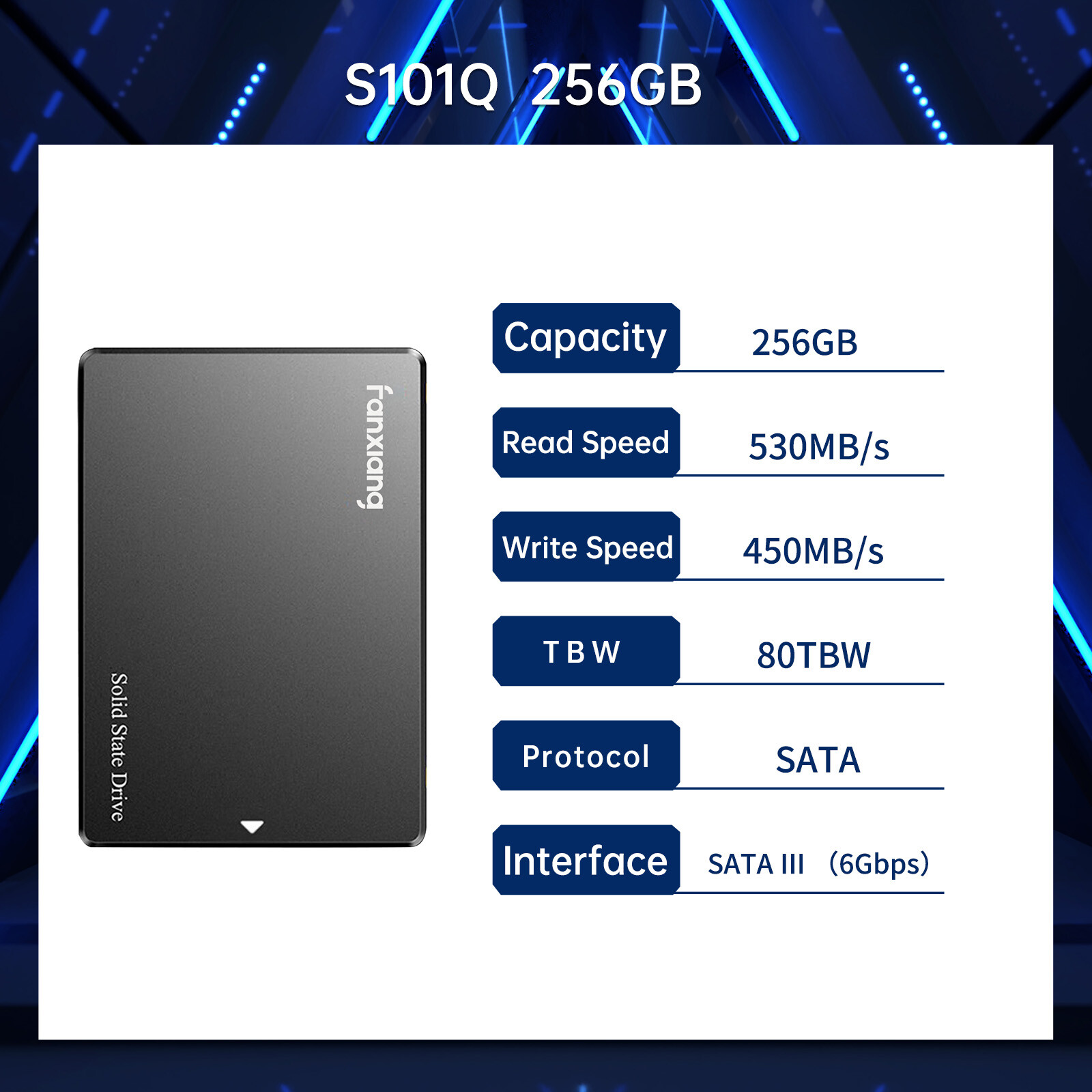 Fanxiang SSD Lot 1TB 2.5”SATA SSD 4TB 2TB 512G 256GB Internal Solid State Drive