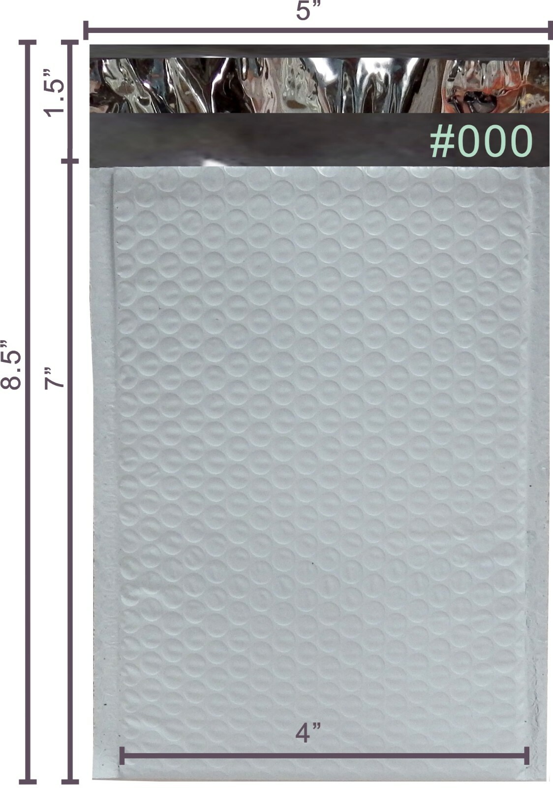 Yens® 500 #000 4×8 Poly Bubble Padded Envelopes Mailers Inner 4×7 500PM000