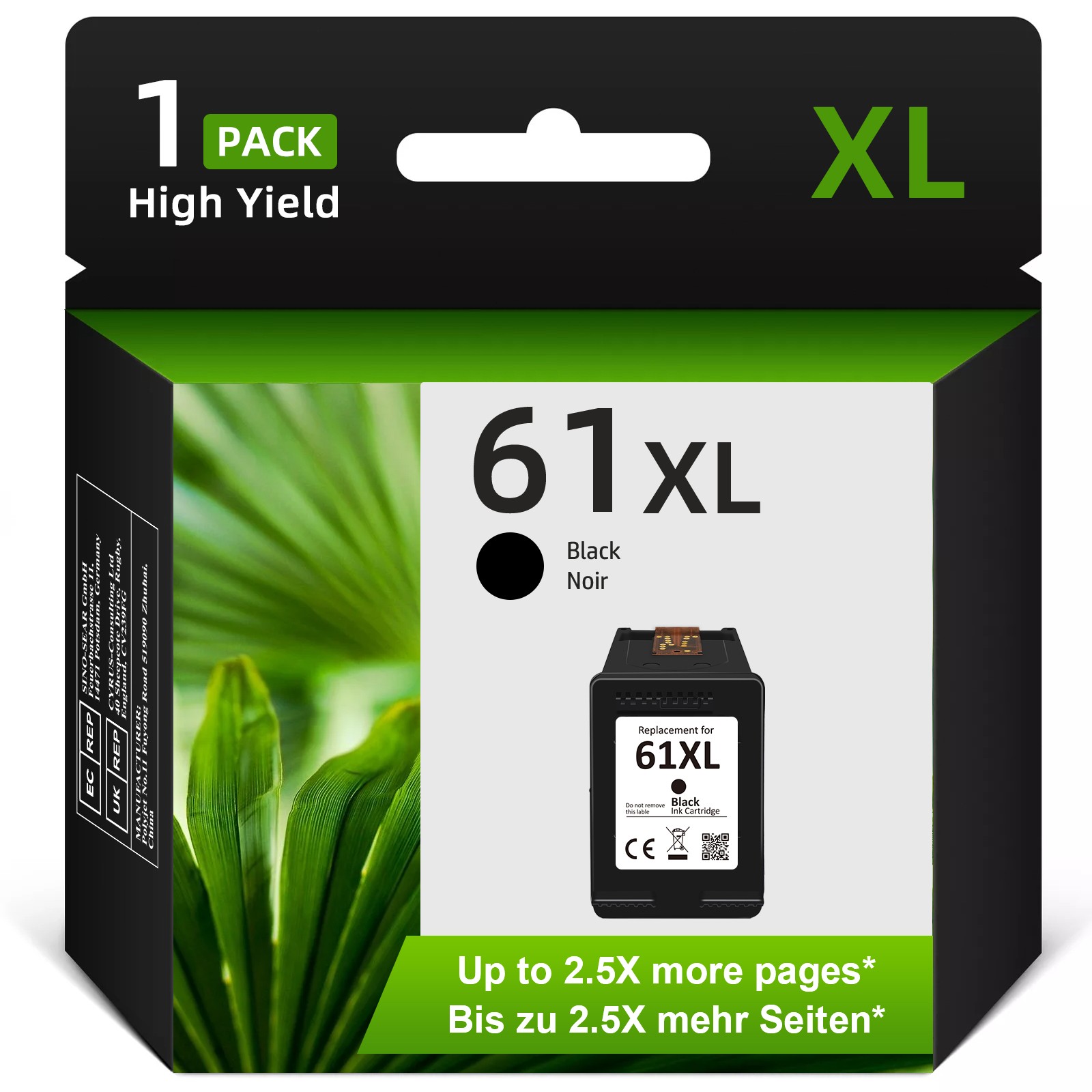 61XL 61 XL Ink Printer Cartridge For HP ENVY 4500 4501 4502 4504 5530 5531 5535