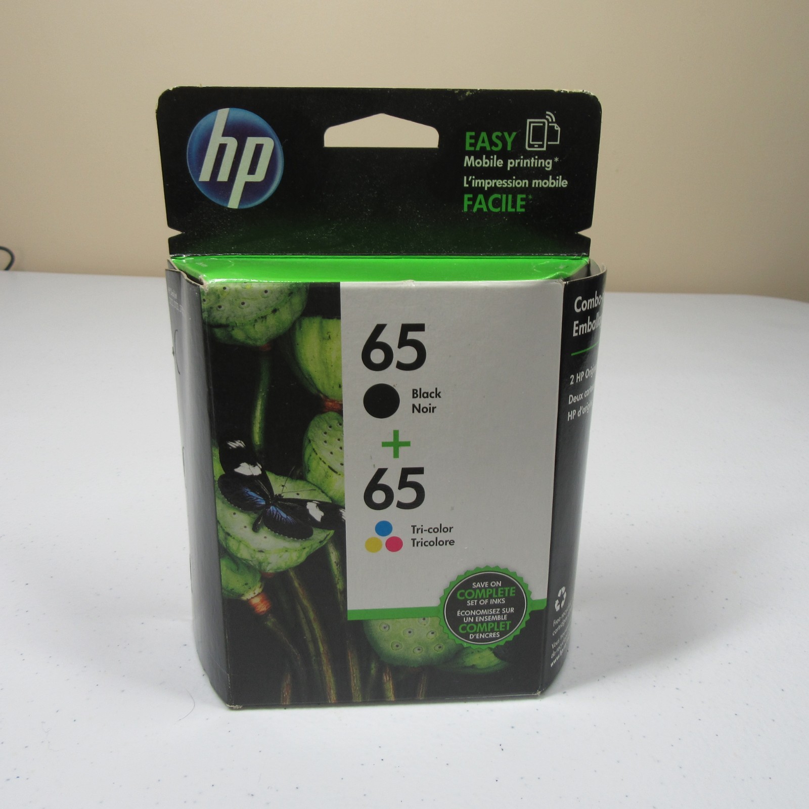 HP 65 Combo Ink Cartridges 65 Black Tri Color New Genuine exp 2019