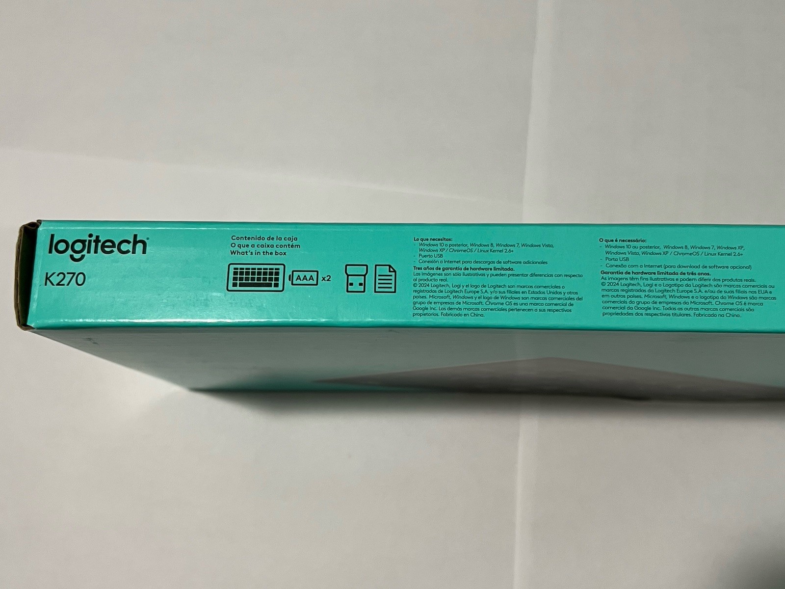 Bulk Logitech K270 Wireless Keyboard For Windows 2.4GHz Wireless Full-Size Black