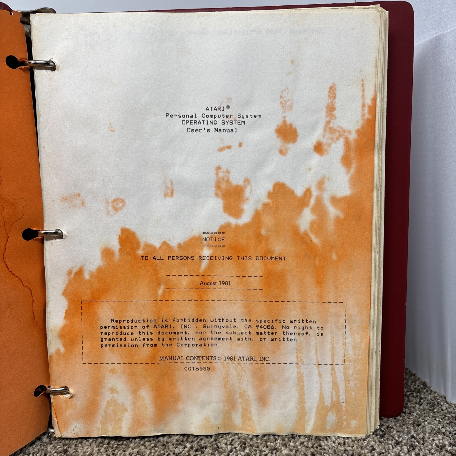 Atari Computer System Operating System User Manual And Hardware Manual C016555