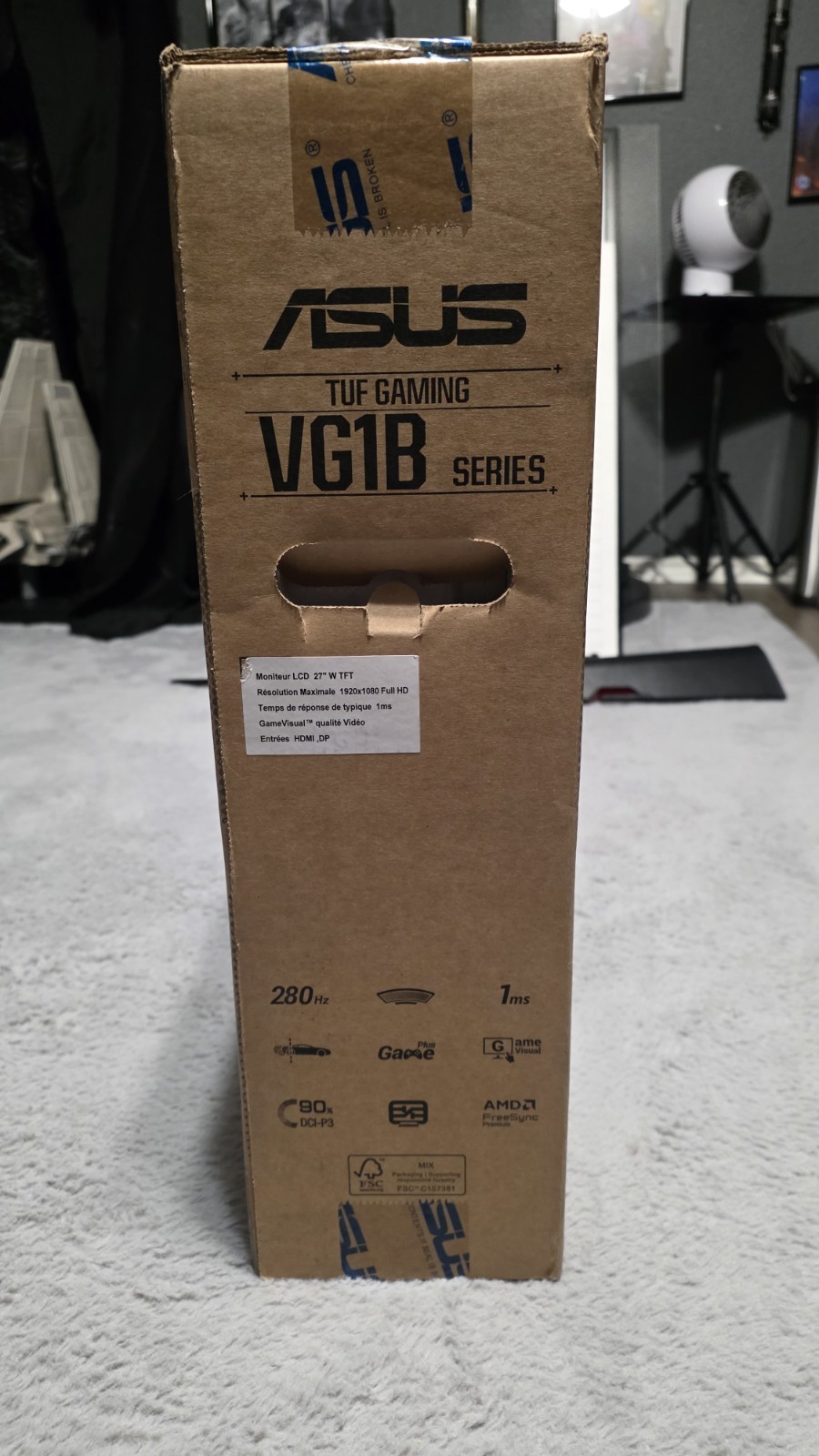 ASUS TUF Gaming VG27VQM1B 27″ 280Hz FHD VA LED Gaming Monitor – Black