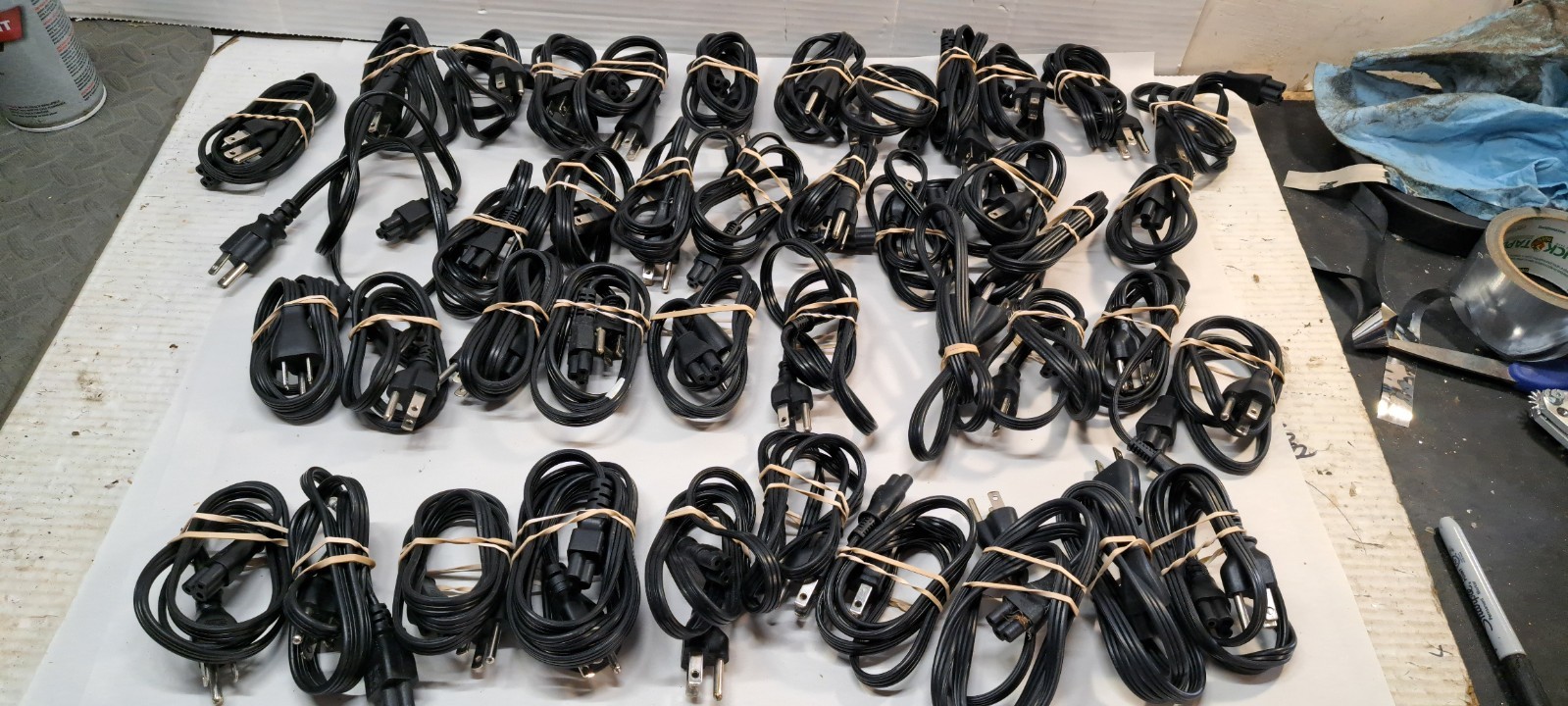 Lot of 42 Dell Genuine 0K260C 3 Prong Mickey Mouse Power Cord 3FT