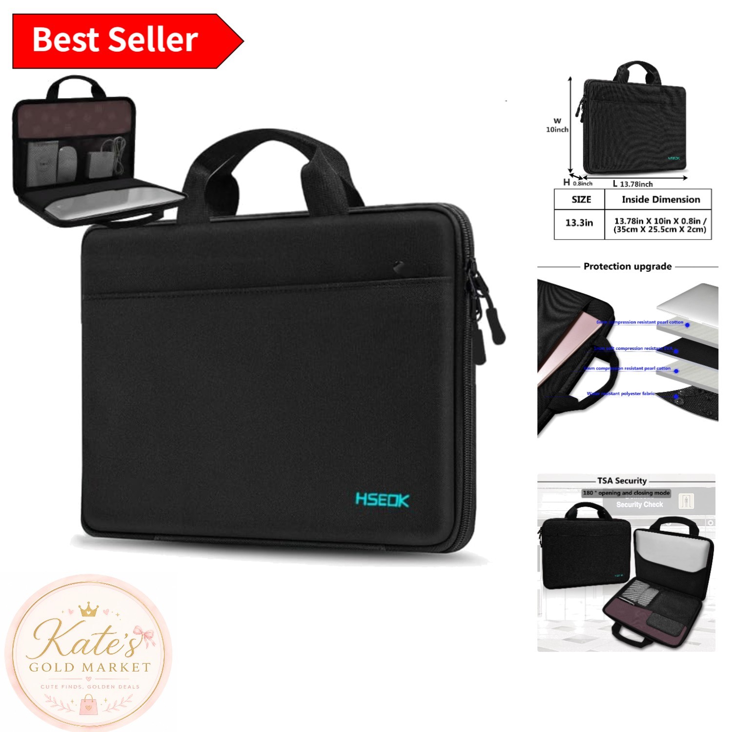 Durable Polyester Laptop Sleeve 13-14 Inch with Top Handle Design – B04K01