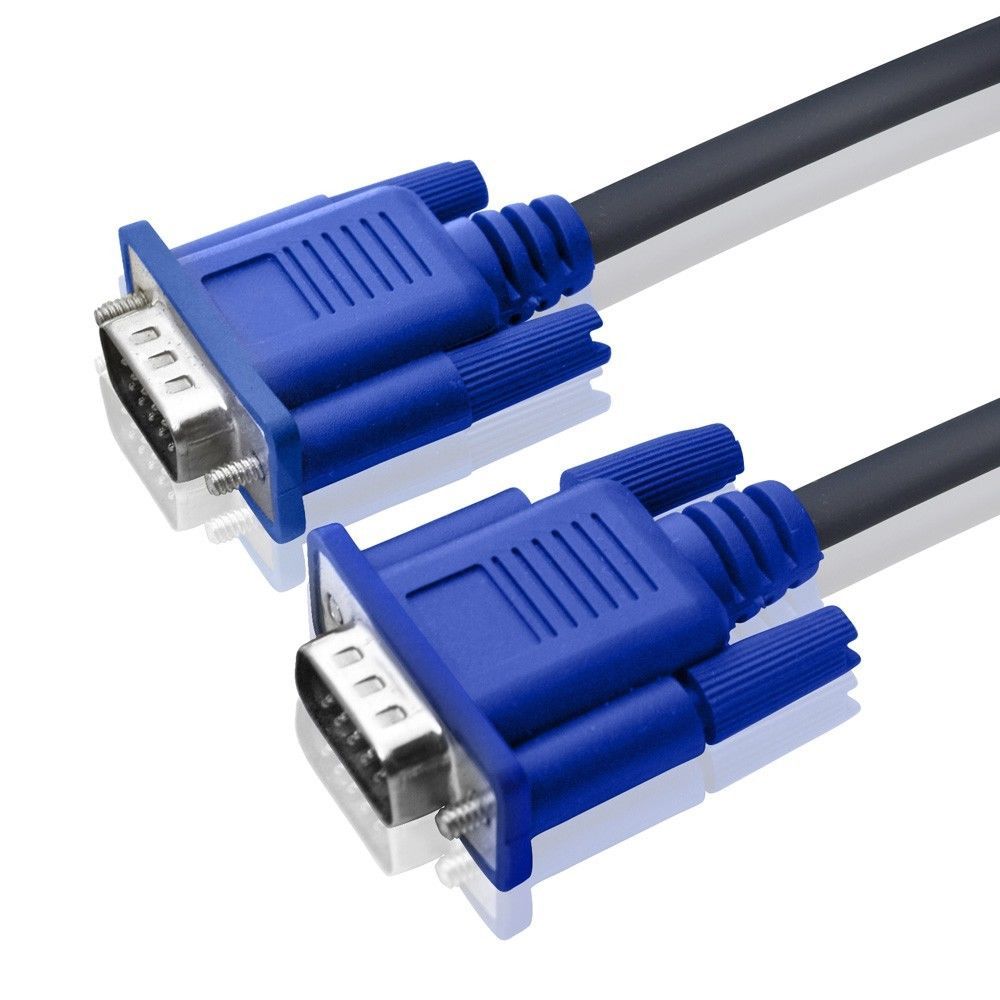 50′ FT FEET 50FT SVGA VGA M/M LCD LED Monitor BLUE VGA Cable Male to Male