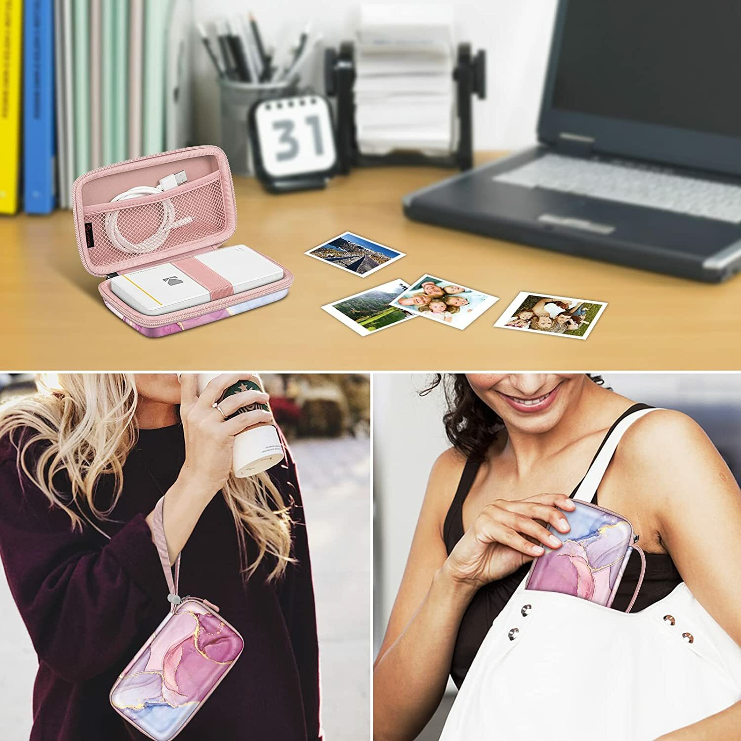 Carry Case for Kodak PRINTOMATIC/Kodak Smile Camera & Printer Shockproof Cover