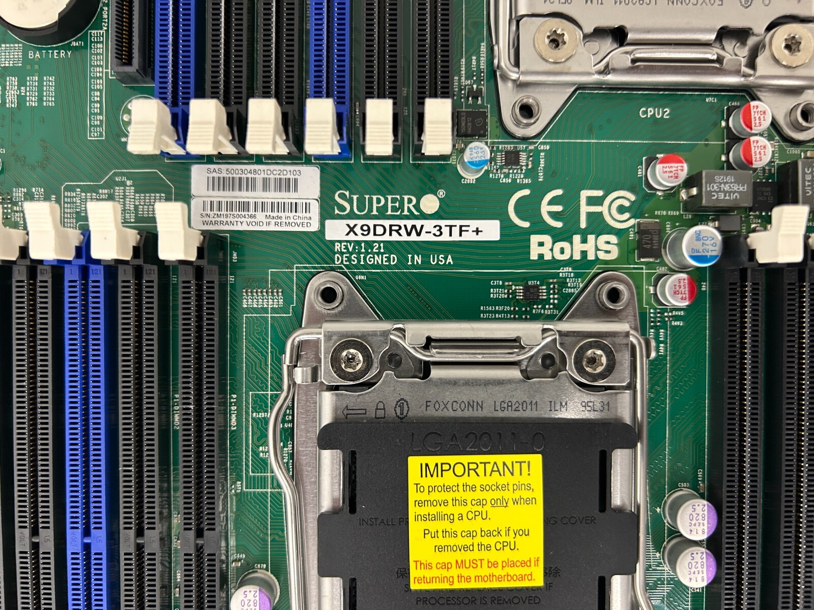 SUPERMICRO X9DRW-3TF+ SERVER LGA 2011 SOCKET DDR3