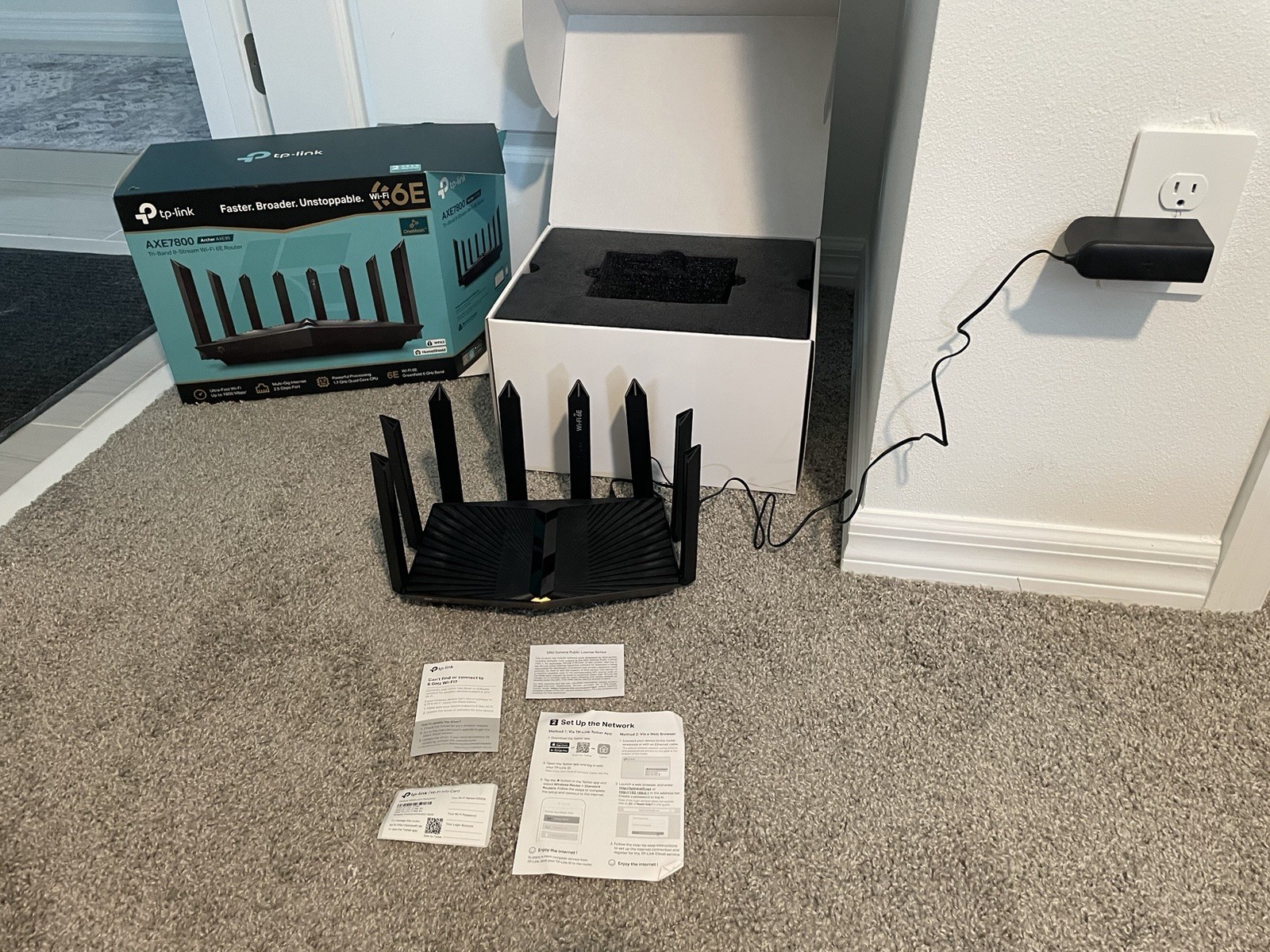 TP Link AXE7800 Archer AXE95 Tri-Band Wi-Fi 6E Router in box Works Great!