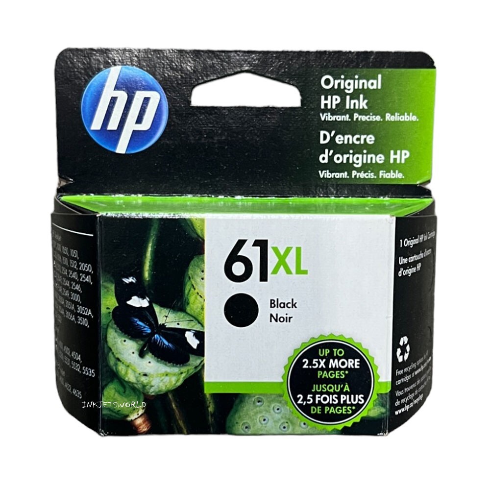 Genuine HP 61XL Black Ink Cartridge In Retail Box Exp 10-2026