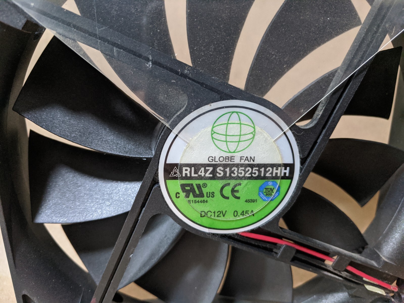 GlobeFan 135mm Replacement ATX PC Power Supply 0.45A 2wire DC12V PSU Cooling Fan