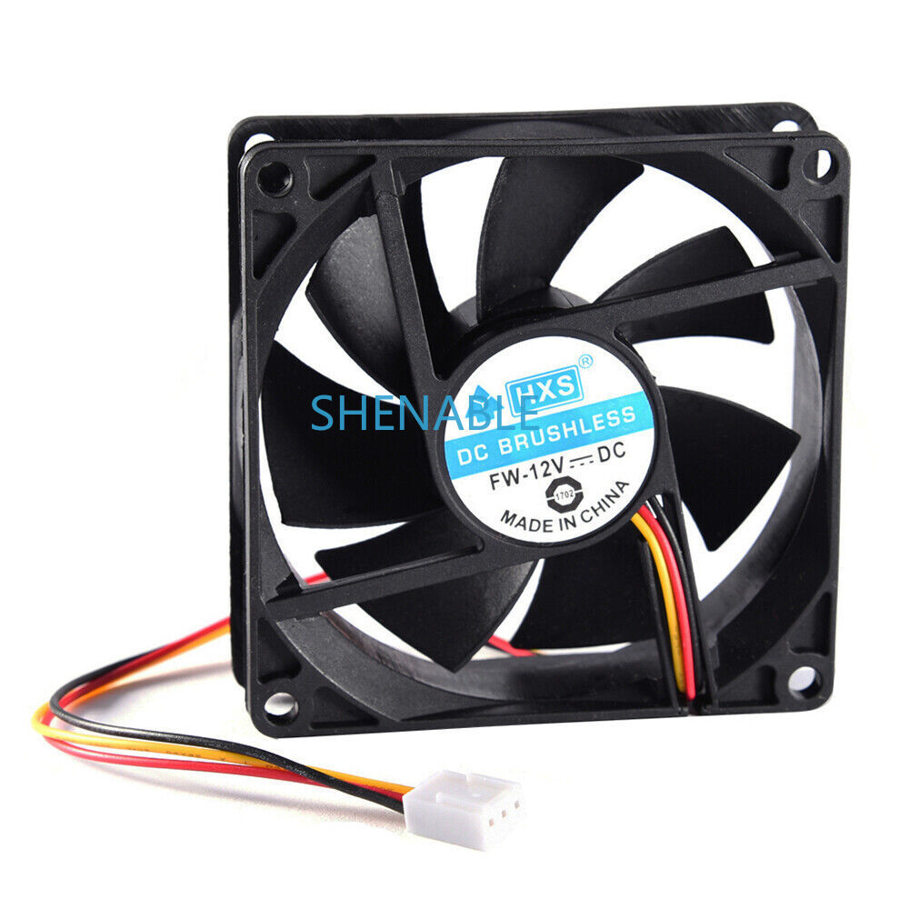 HXS 12V DC 0.1A 3-Pin 60 x 60 x 15 mm Brushless Super Quiet Cooling Fan