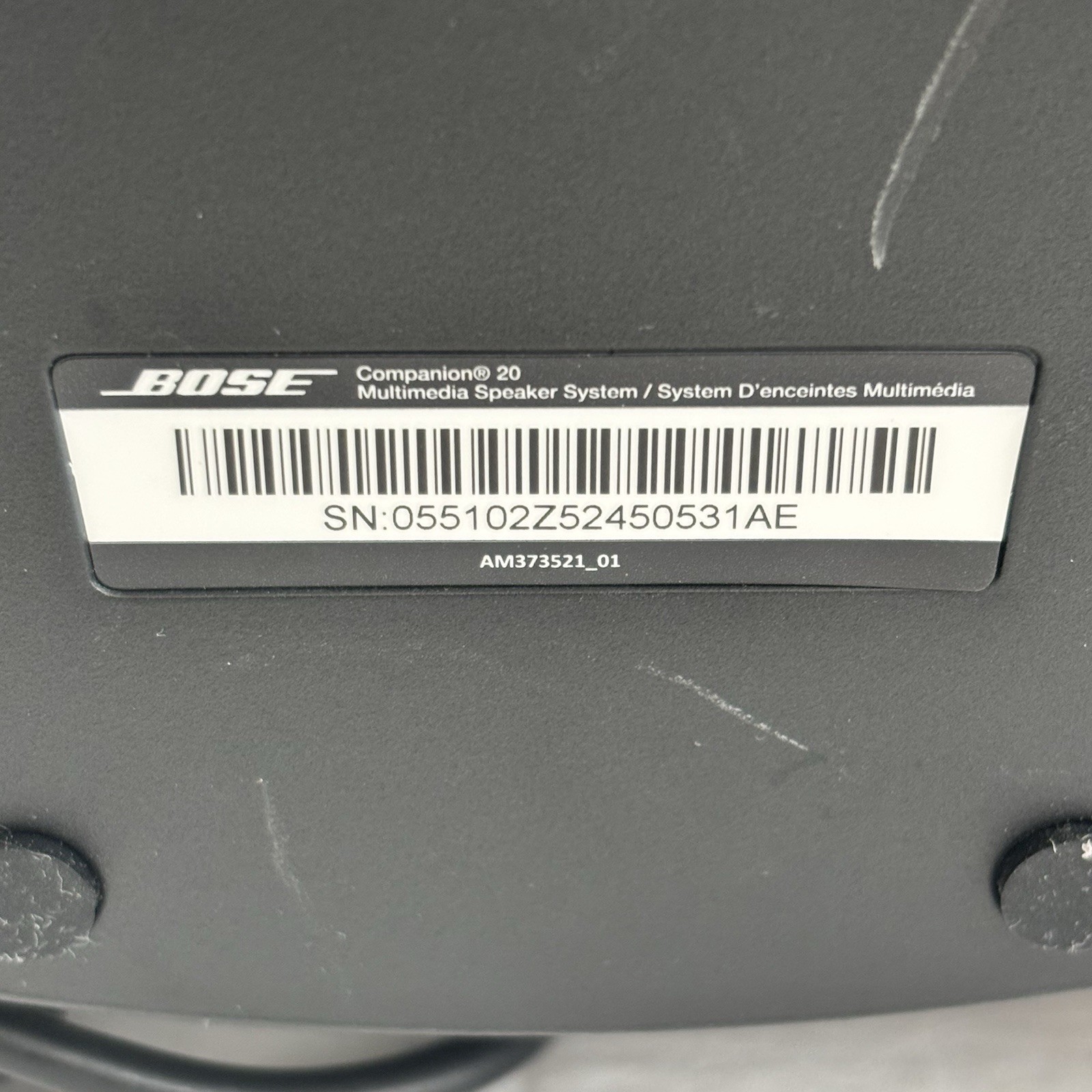 Bose Companion 20 Multimedia Speaker System with Control Pod and Cables Tested