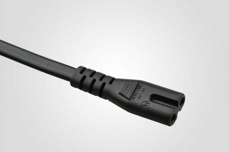 5ft 18AWG NISPT2 2-Slot Non-Polarized Power Cord NEMA 1-15P to C7 Black