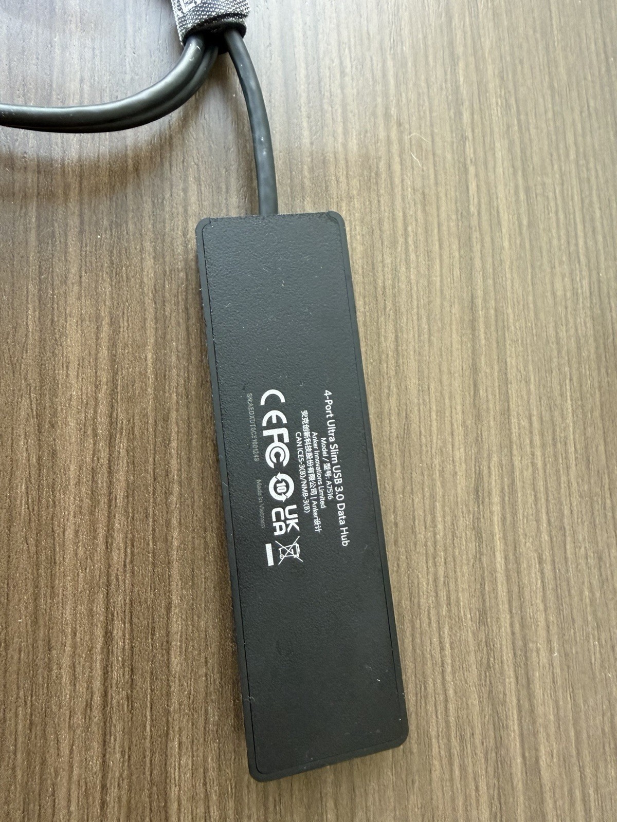 Anker 4-Port USB 3.0 Hub Portable Ultra Slim Black Type A Male to Female