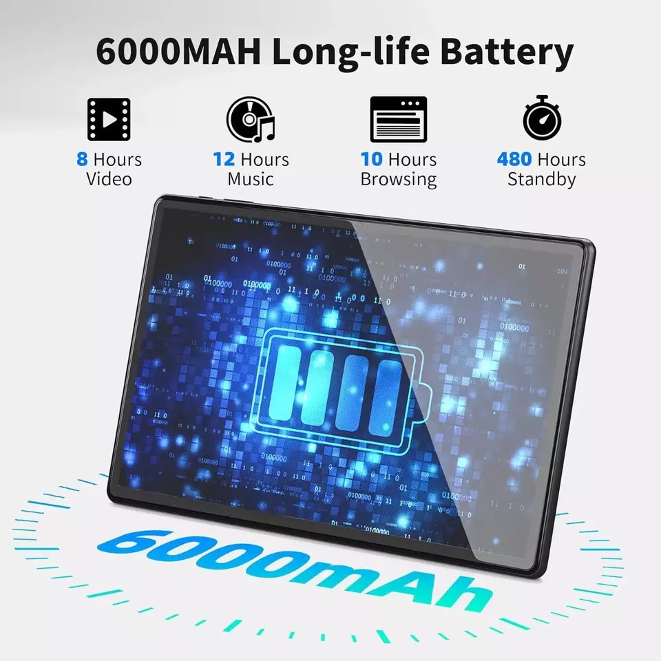 SGIN 10.1 inch Android 12 Tablet with 4GB RAM 64GB ROM TF Expand to 512GB HD IPS