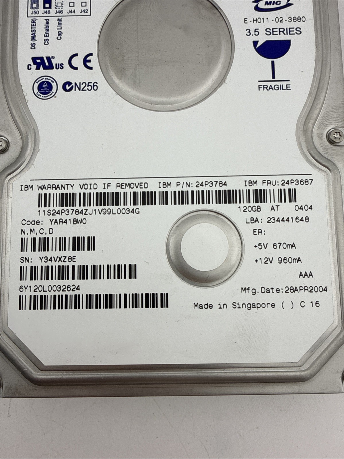 Maxtor DiamondMax Plus 9 120GB PATA IDE Hard Drive 6Y120P0 Tested Formatted