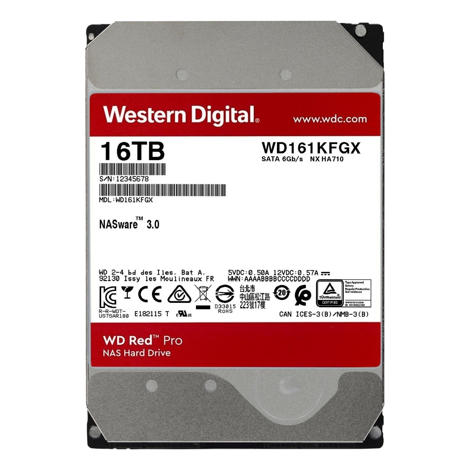 WD Red Pro WD161KFGX 16TB 3.5″ SATA Internal Hard Drive