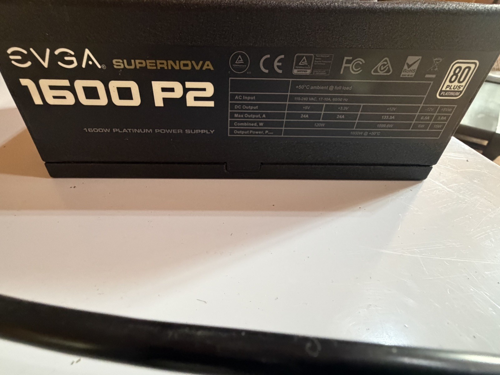 EVGA 1600 P2 SUPERNOVA PSU POWER SUPPLY UNIT 220-P2-1600 *MISSING SOME CABLES*