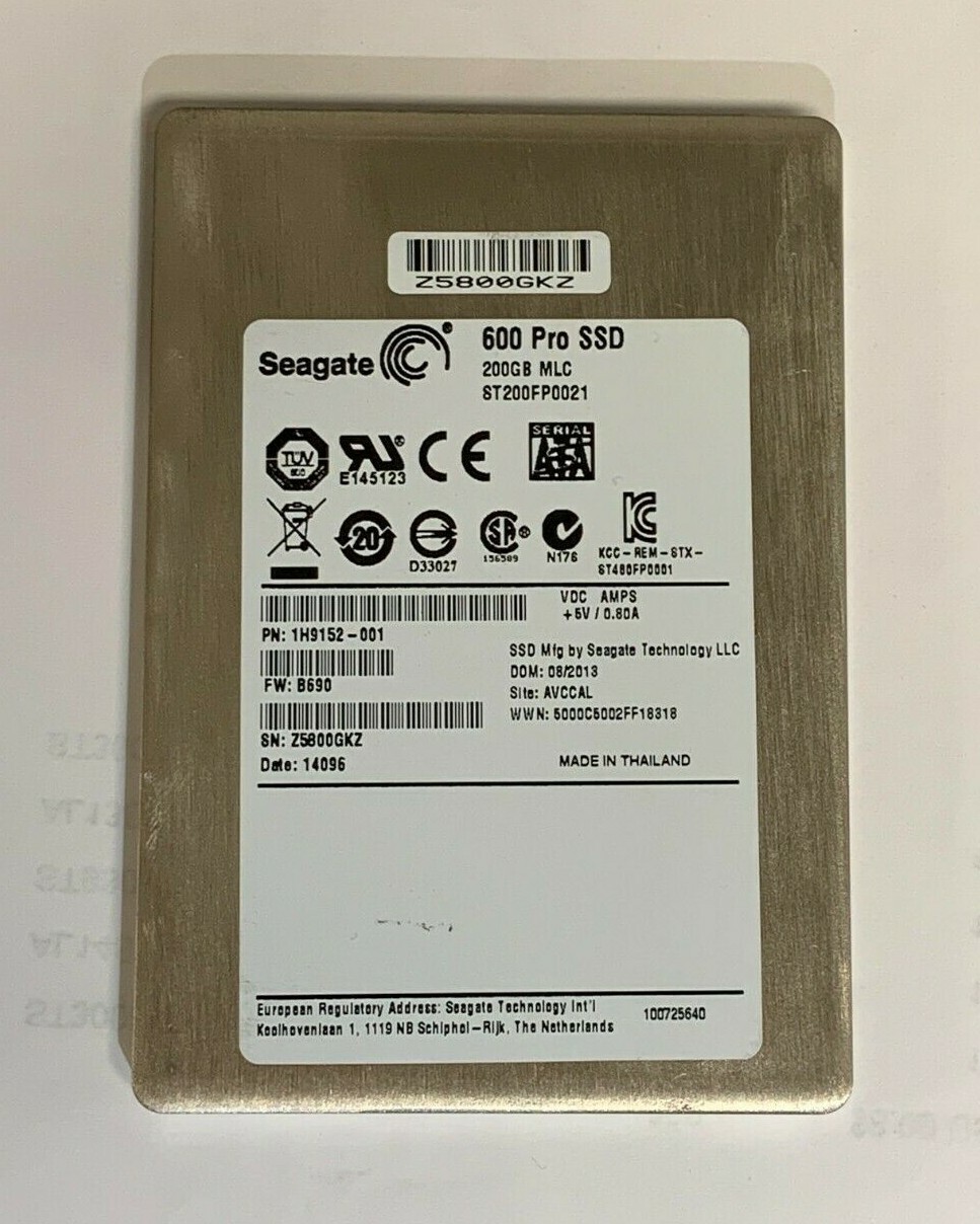 200GB Seagate 600 Pro SATA 6GB/s 2.5 7mm Solid State Drive SSD Data Center HDD