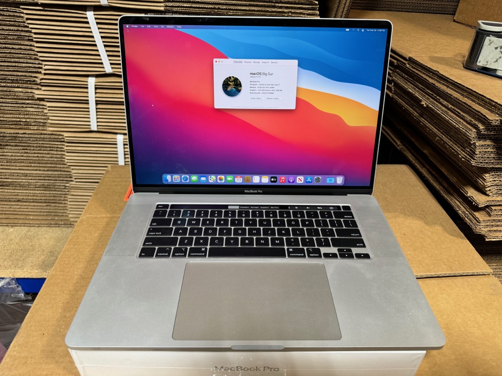 APPLE 2019 Macbook Pro A2141 16″ I7-9750H@2.60GHz 16GB/512G Pro 5300M MVVL2LL/A