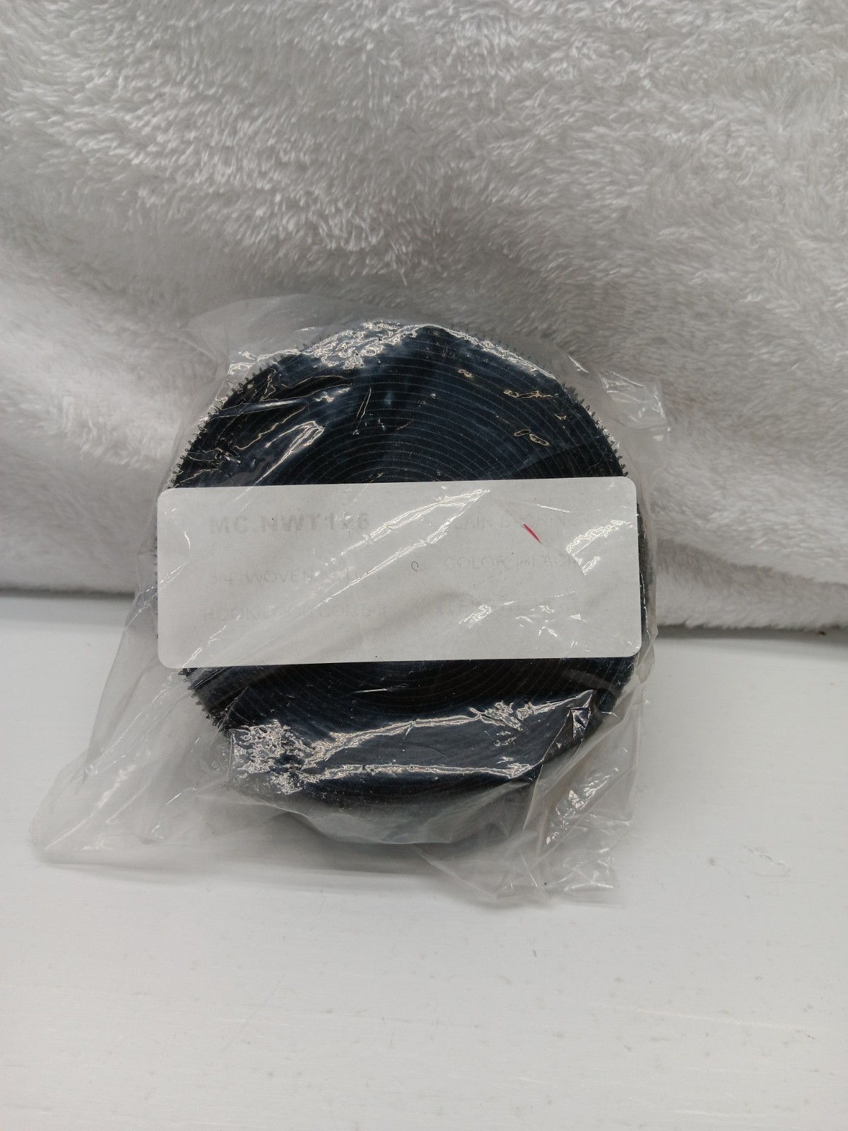 0.75-inch Hook & Loop 5 yard/roll – Black 15 feet sewn on