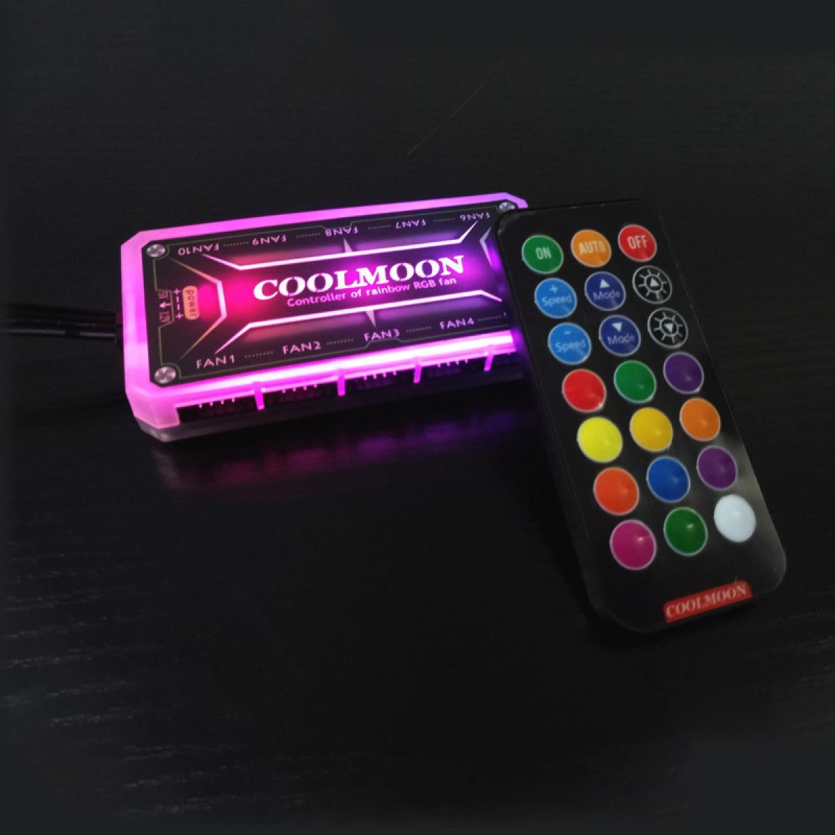 Adjustable RGB Light Fan Controller Remote Control Computer Case Hub Adapter Kit