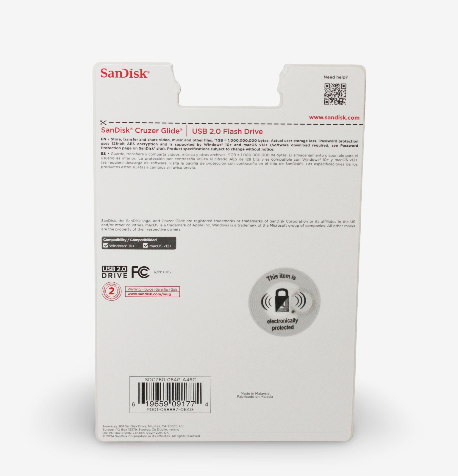 SanDisk Cruzer Glide USB Flash Drive 64GB-New Factory Sealed