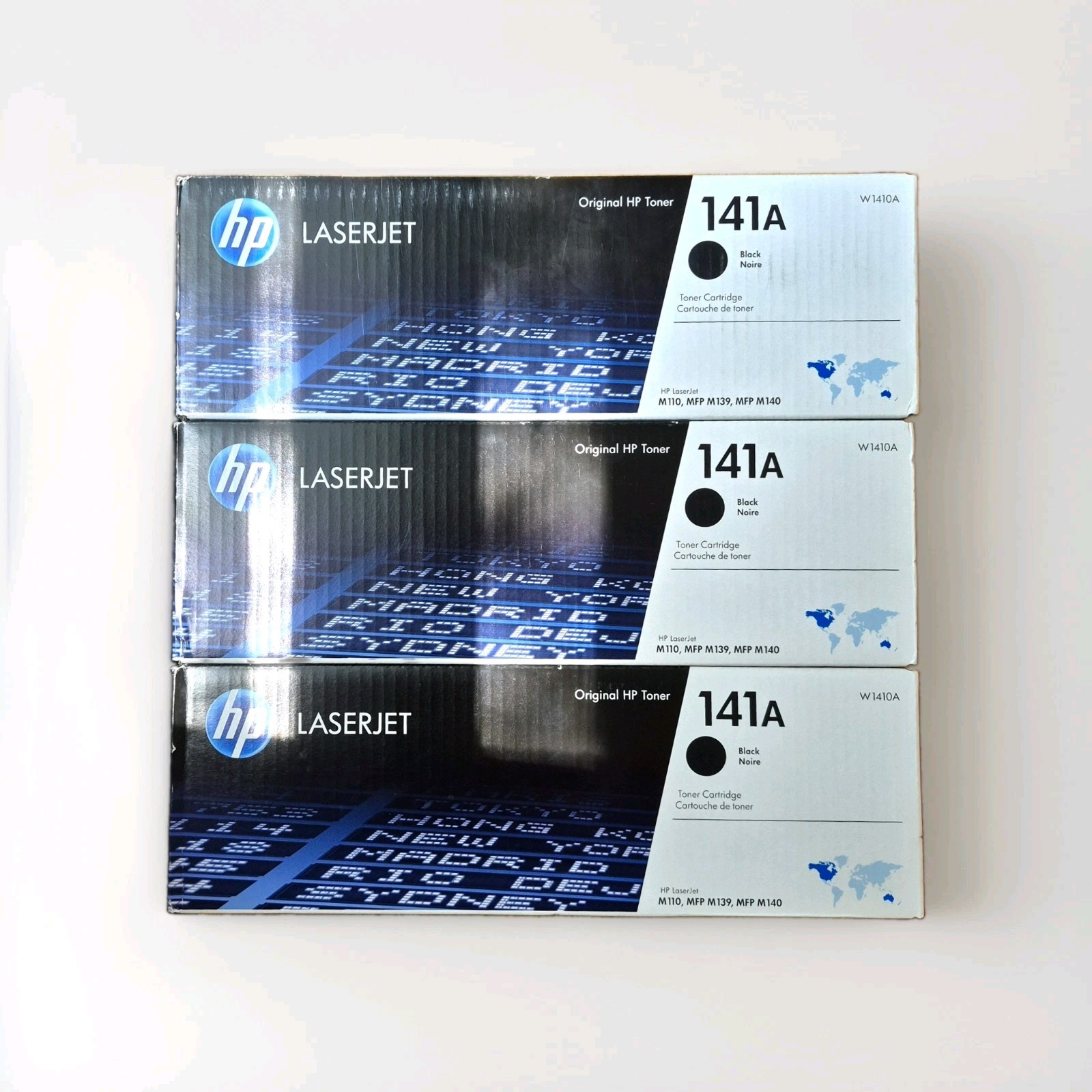 (NEW) 3 Toner Lot – 141A W1410A OEM Black Original HP LaserJet Toner Cartridge