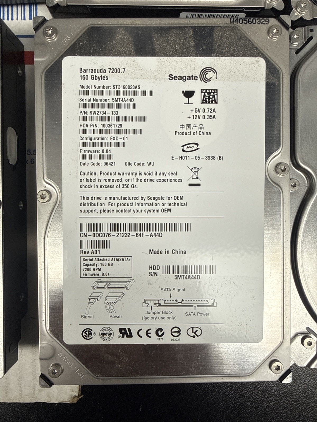 Lot of 15 Various 3.5 SATA HDD 6x250GB/ 1x750GB/3x500GB/3x320GB/1x2TB/1x160GB