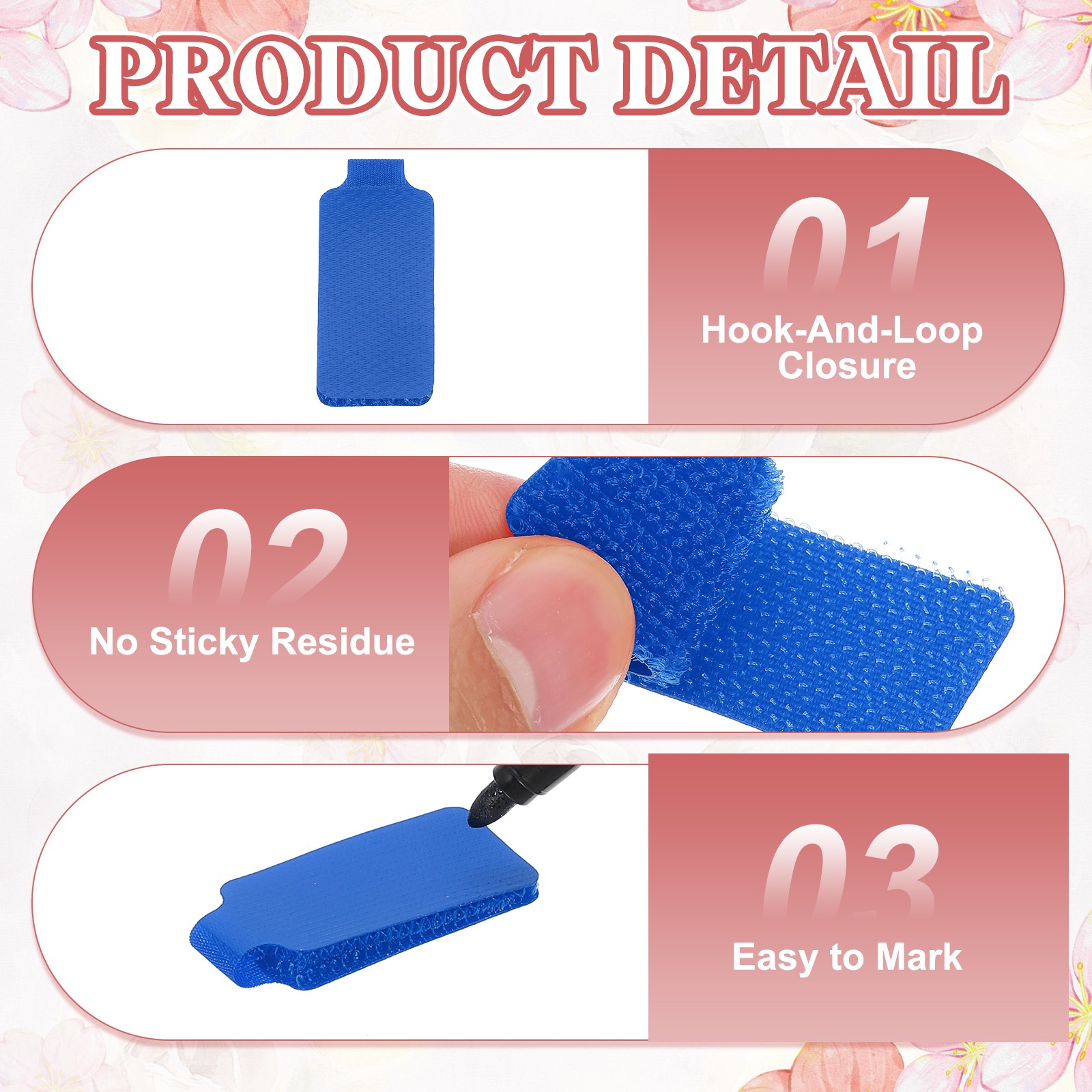 3.5 x 0.8 Inch Cable Labels, 32 Pcs Electronic Cable Identification Tags, Blue
