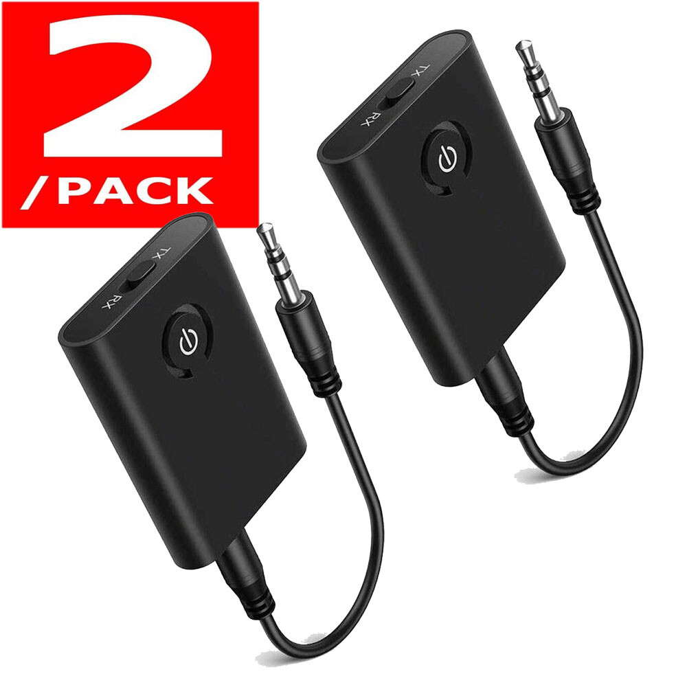 Bluetooth 5.0 Transmitter Receiver 2 IN 1 Wireless Audio 3.5mm Jack Aux Adapter