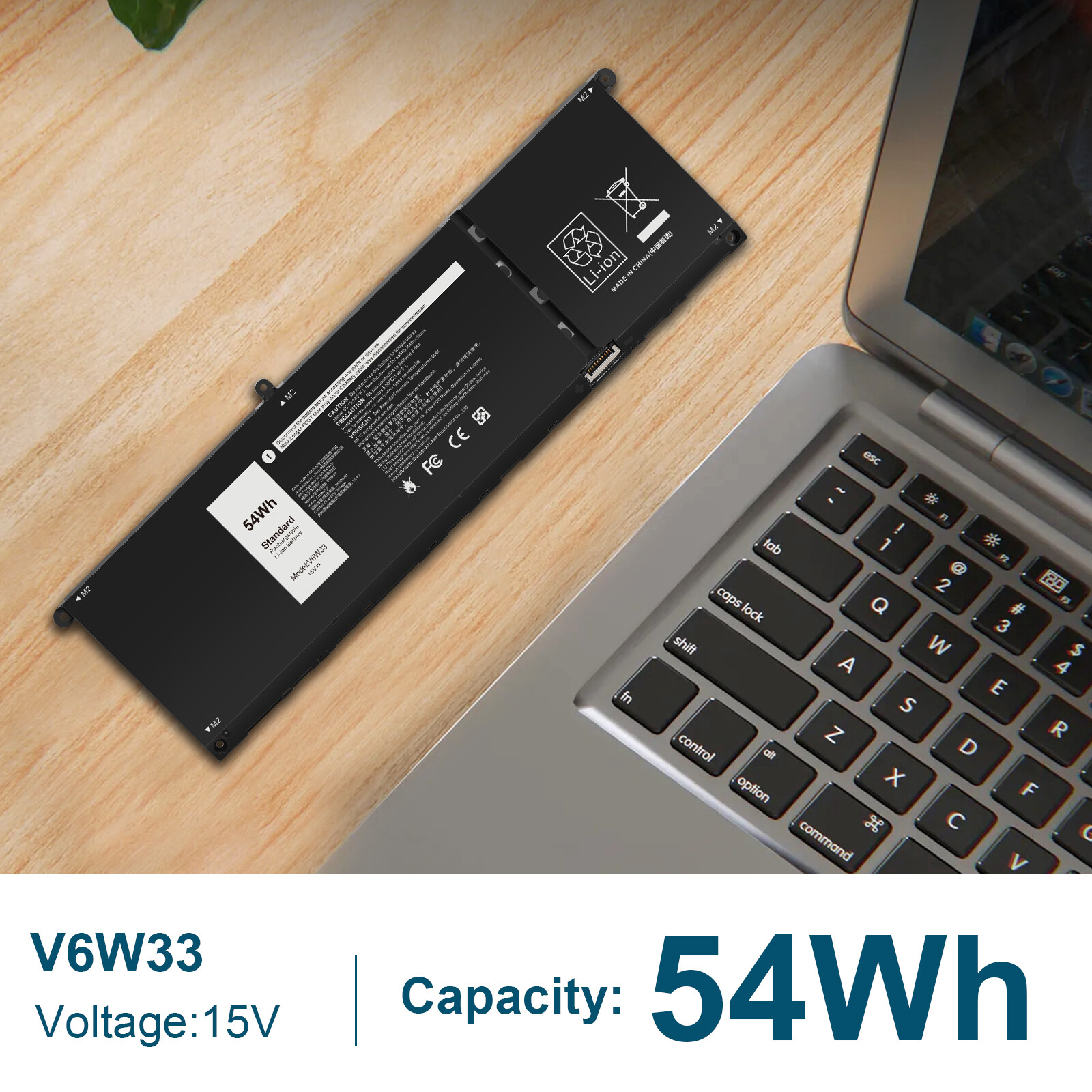 V6W33 Laptop Battery Replacement for Dell Latitude 3320 3420 3520 Inspiron 5410