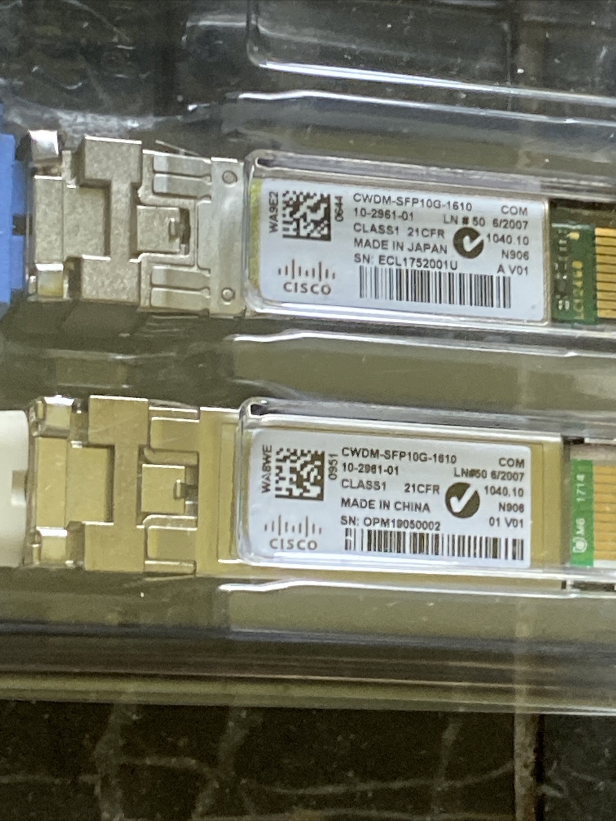 Original Genuine CISCO CWDM-SFP10G-1610 Used. In Stock. Two Years Warranty