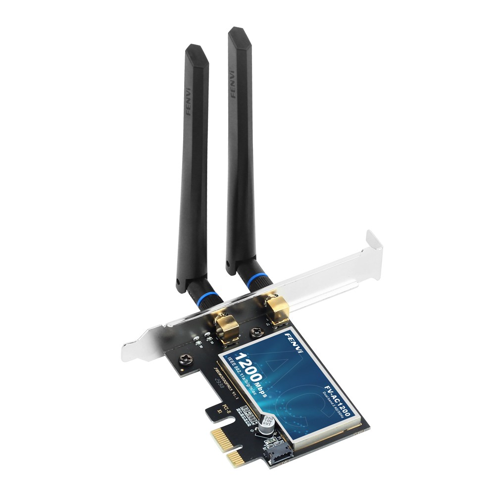 AC1200 WiFi 5 PCI-E Wireless WiFi Card Bluetoot 4.0 Dual Band Adapter Desktop PC