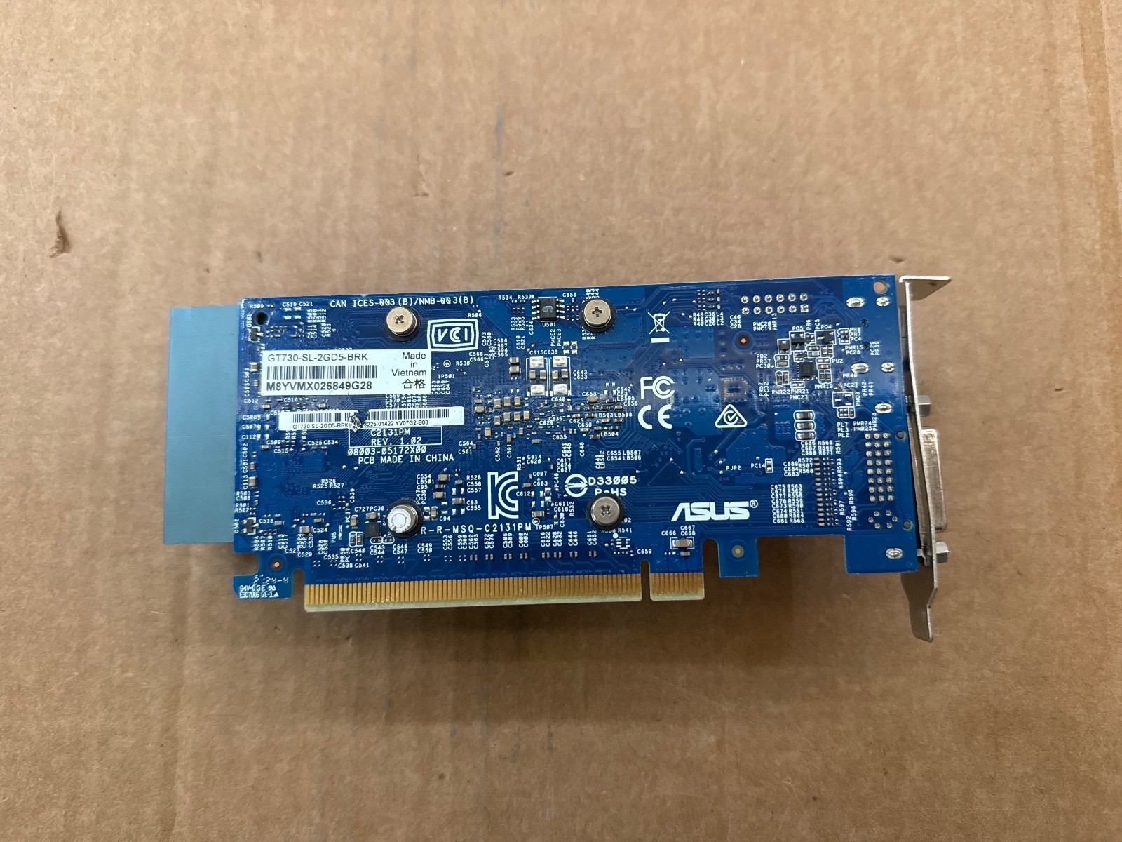 ASUS GeForce GT 730 2GB GDDR5 LOW profile graphics silent GT730-SL-2GD5-BRK