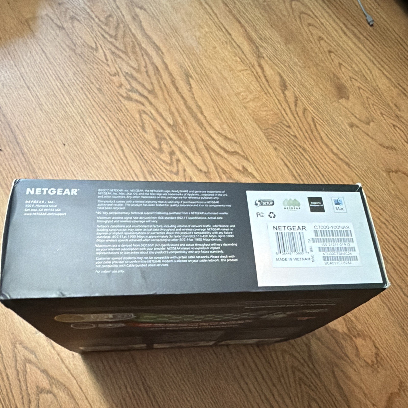 NETGEAR Nighthawk AC1900 DOCSIS 3.0 Cable Modem Router, 4-Port C7000-100NAS