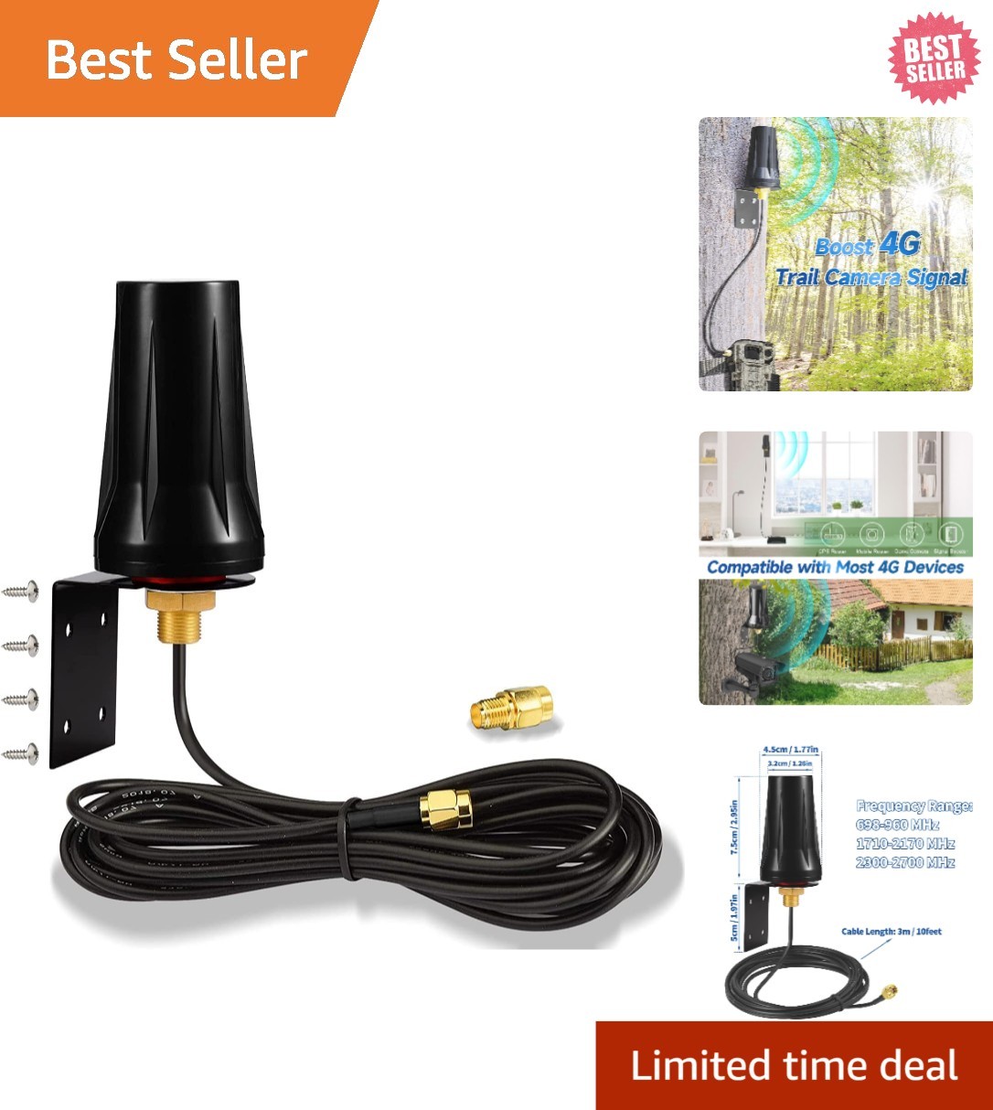 Omni-Directional 4G LTE Antenna for Verizon, AT&T, T-Mobile – Easy Installation