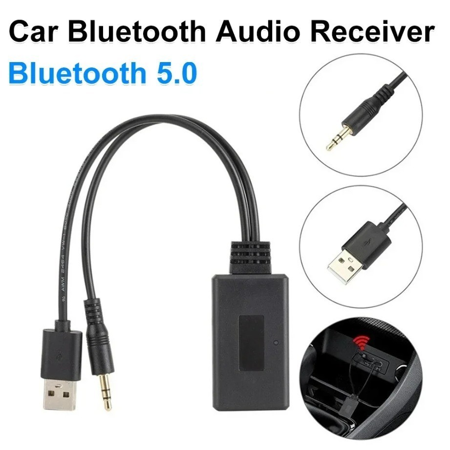 Wireless Bluetooth AUX Audio Receiver Adapter Car Interior Accessories Universal