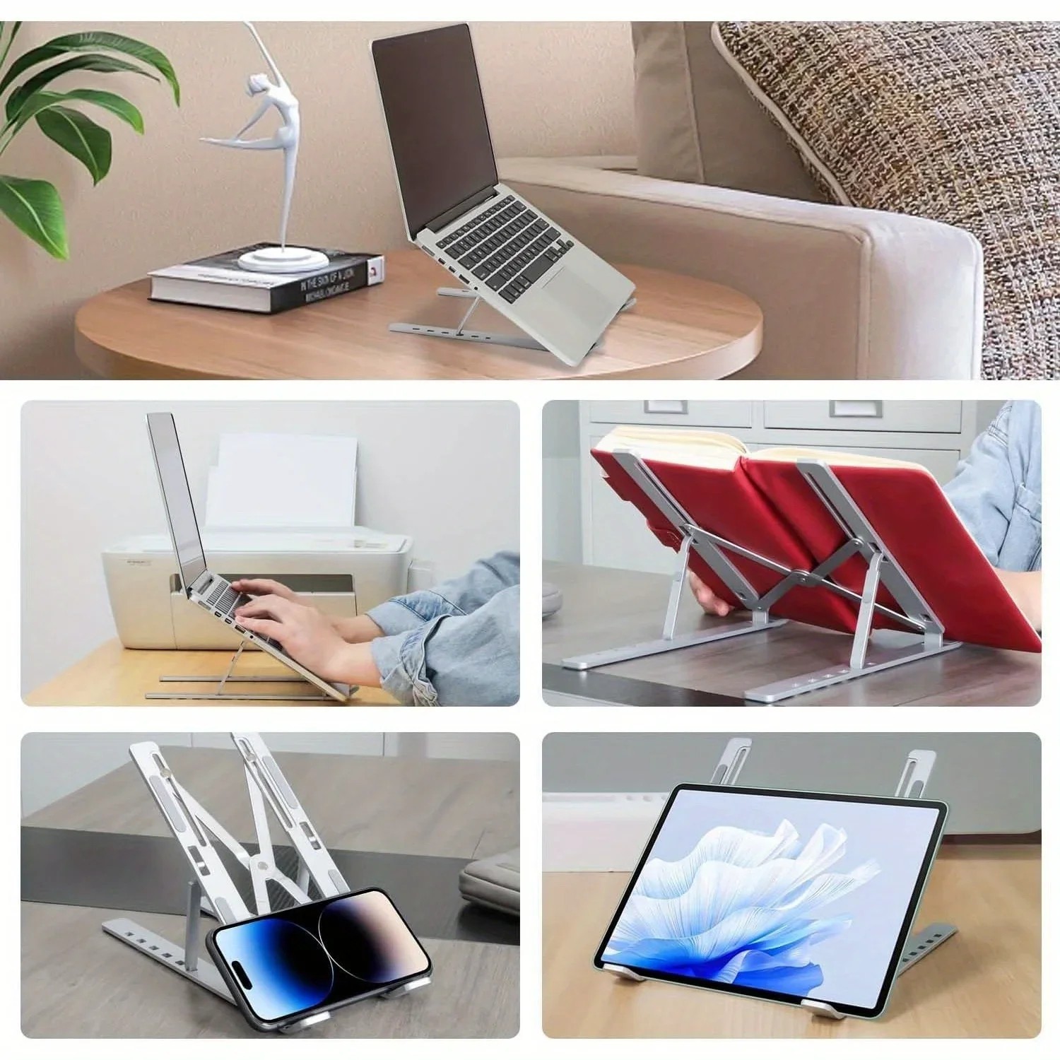 Portable Laptop Stand Adjustable Foldable Notebook Tablet Holder Computer Desk