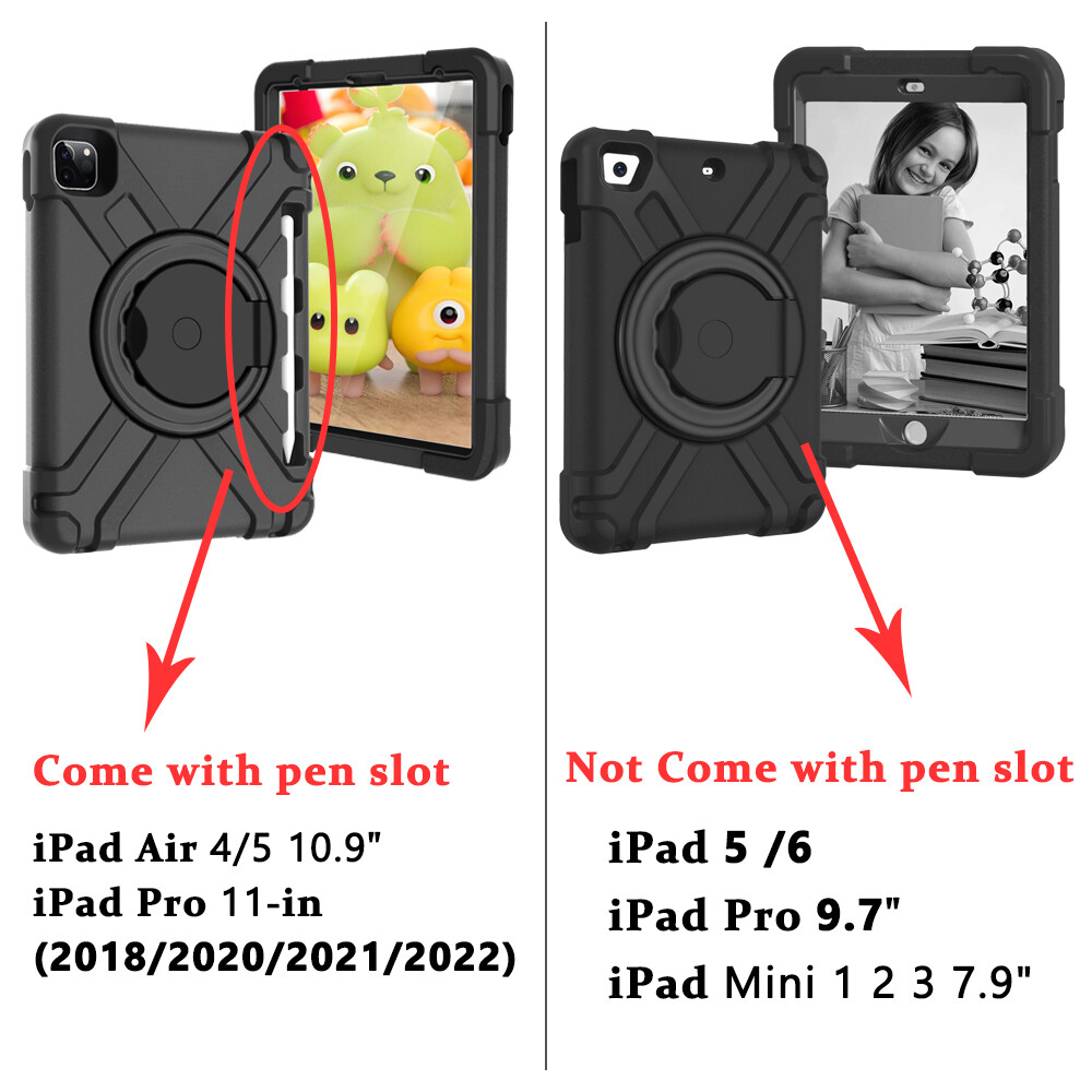 For iPad Pro 11-in 1st 2nd 3rd 4th Generation Shockproof Rotate Case Cover Stand