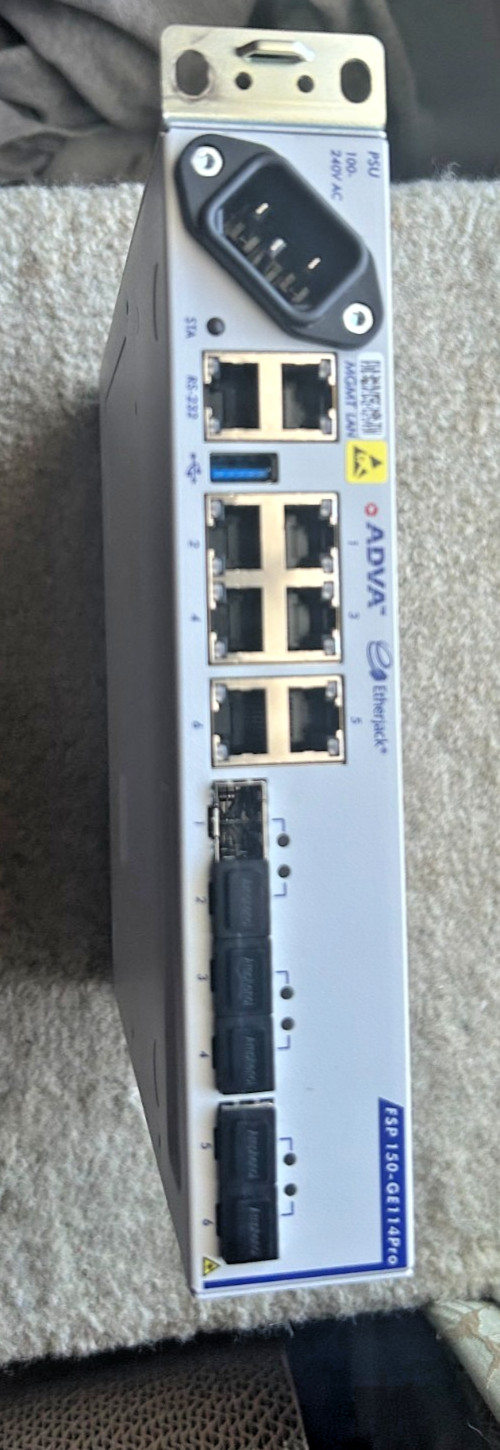 ADVA FSP 150-GE114Pro Etherjack Carrier Ethernet Demarcation Device for parts