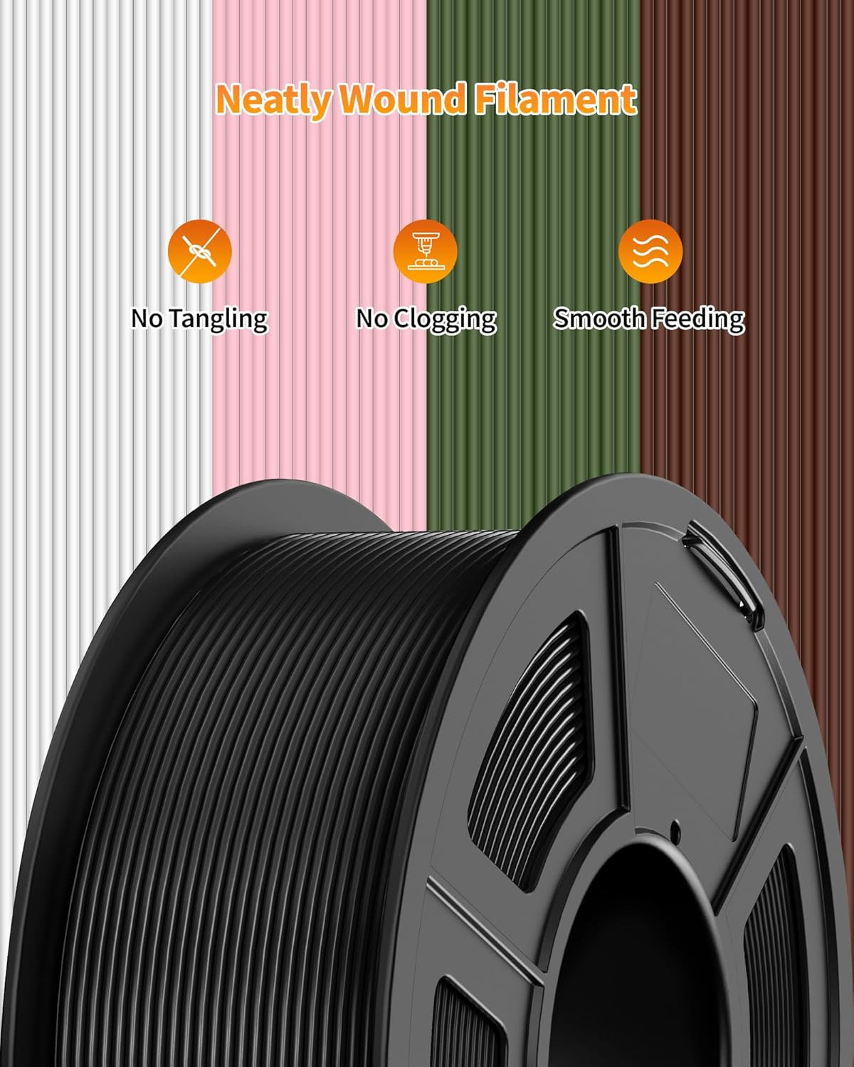 TECBEARS PLA+ Filament 3D Printer Bundle 1.75mm ±0.02 1KG PLA Plus Filament Gray