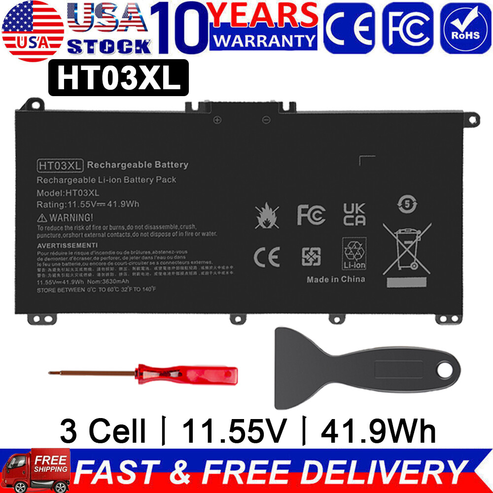HT03XL Battery for HP Pavilion L11421-2C2 L11119-855 15-CS 15-DA / Charger