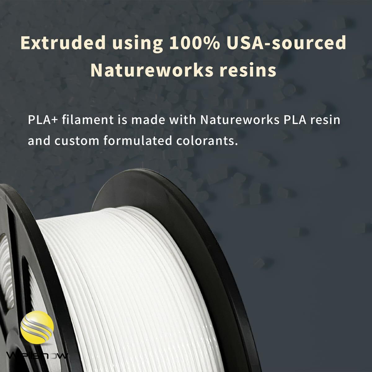 WELLSHOW Food Safe PLA+ Filament 1.75mm PLA Filament 3d Printer Filament, 2.2lbs