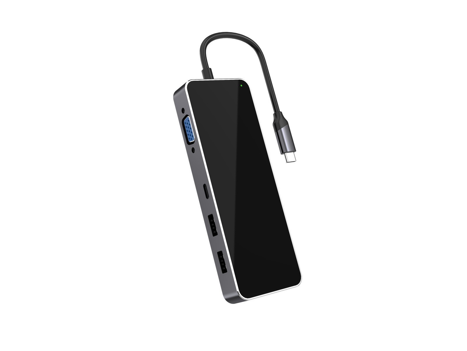10 in 1 USB C HUB Type-C Multi USB Port HDMI VGA Adapter, SD/TF ,RJ45, 3.5mm AUX
