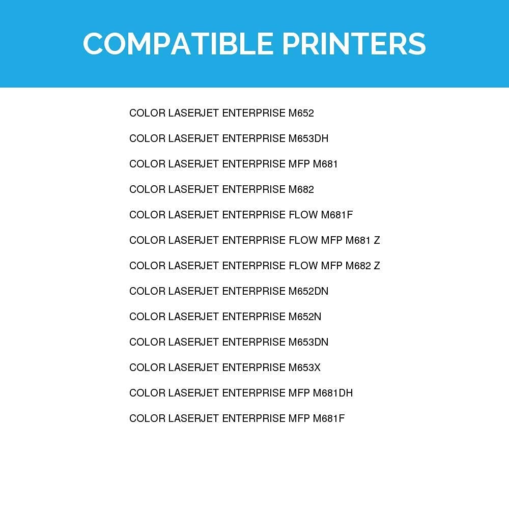 LD Comp Fits for HP 655A Set of 4 Toner Cartridges: Black, Cyan, Magenta, Yellow