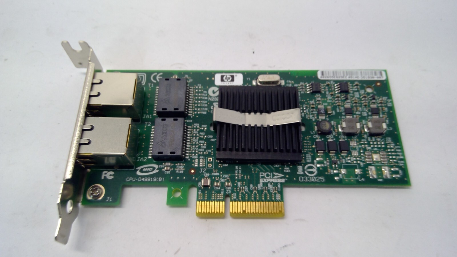 HP NC360T 412651-001 PCI Express Dual Port Server Adapter Low Profile Bracket