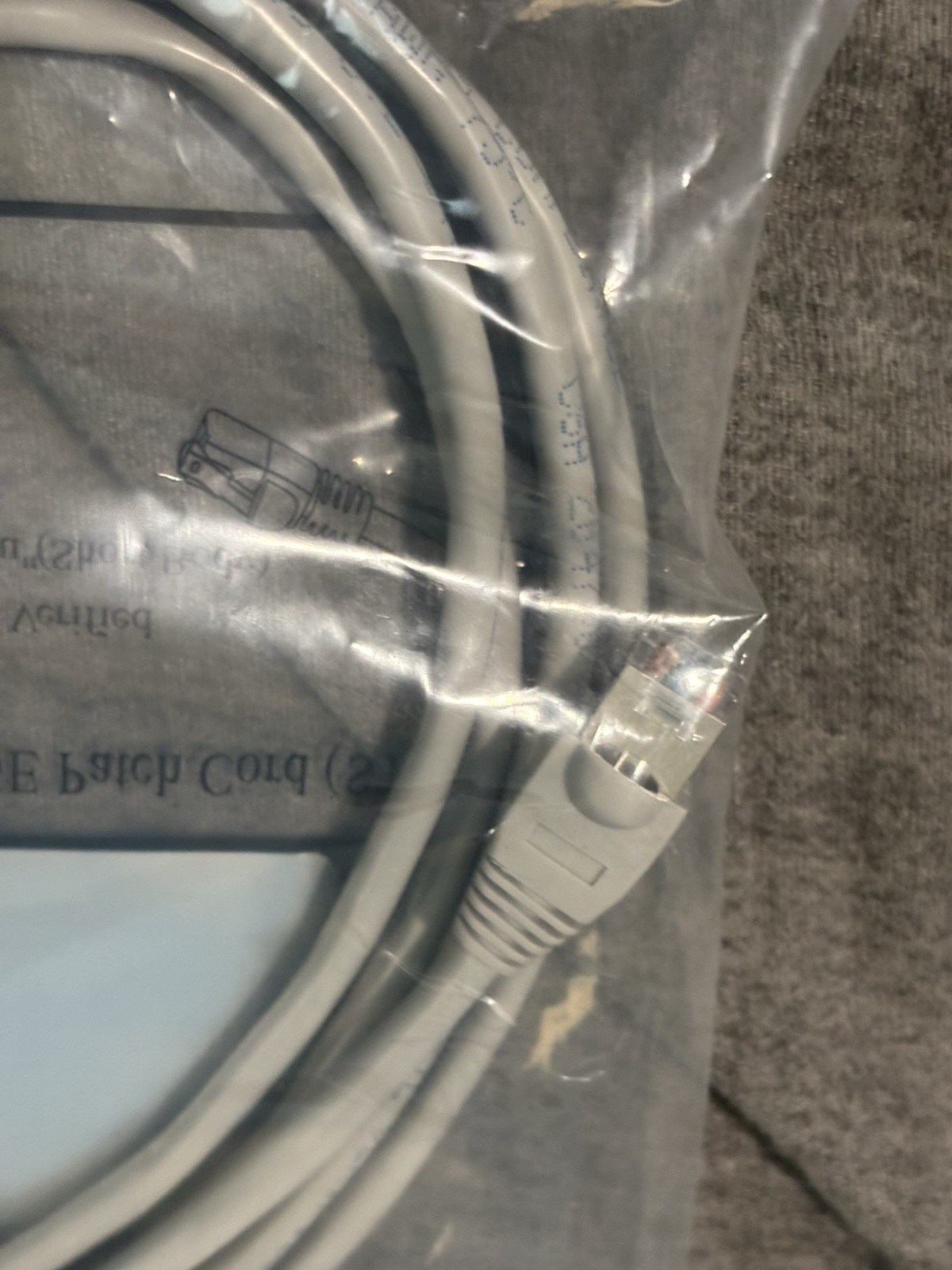 CRESTRON RJ-45 Ethernet Patch Cable Male to Male 7 ft Gray Round CBL-CAT5E-7